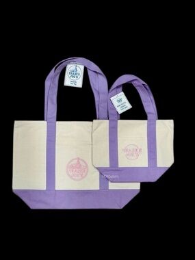 Trader Joe's Pastel Tote Matching Set Mini Large Lavender Limited Edition 2026